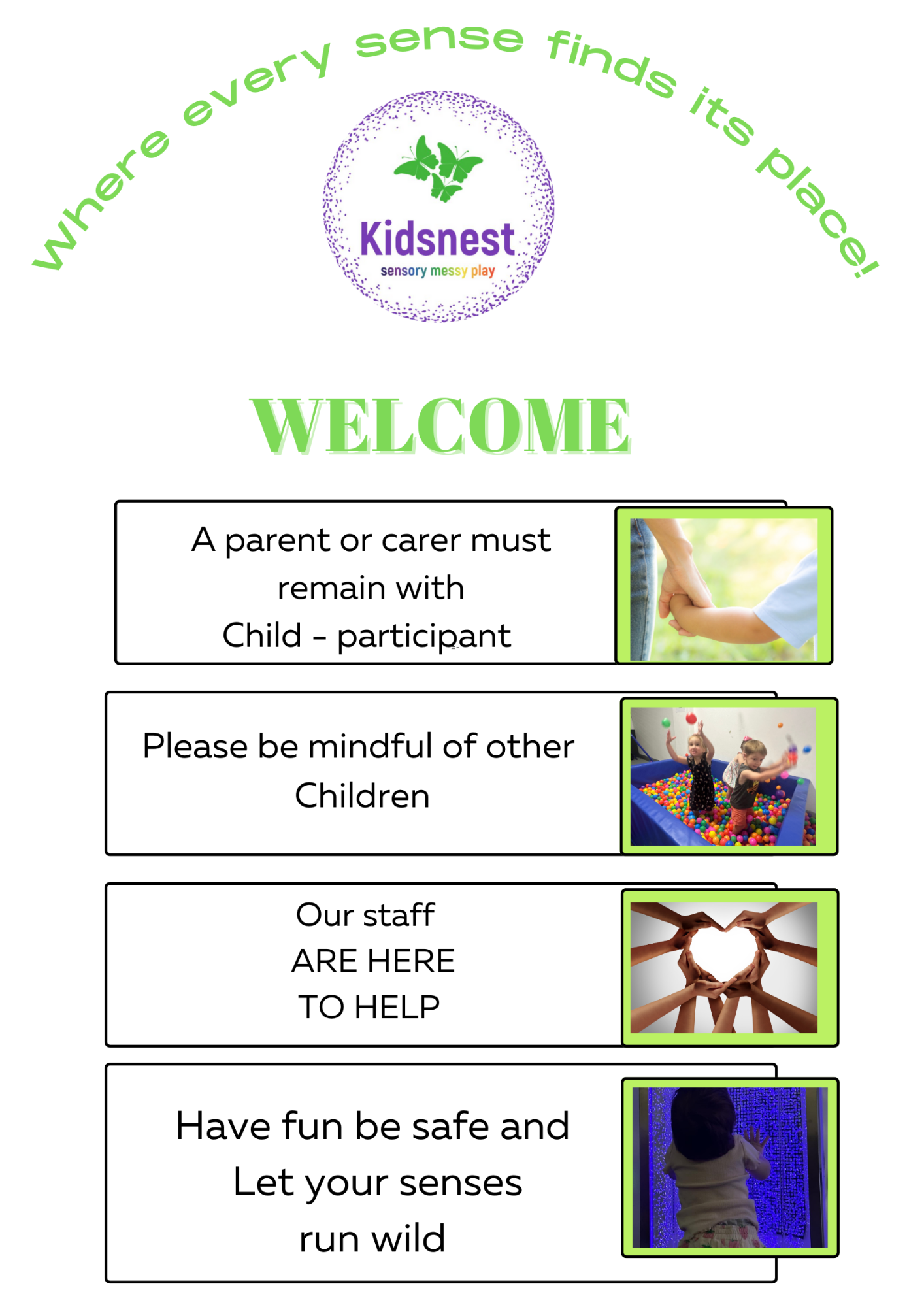 Kidsnest sensory party- event